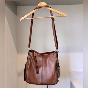 Brown Hobo-style crossbody Bag